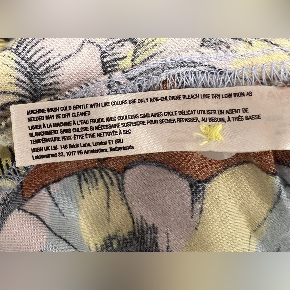 ANTHROPOLOGIE x ALEXANDRA FARMER FLORAL PAJAMA TOP, SIZE L. - Picture 7 of 9